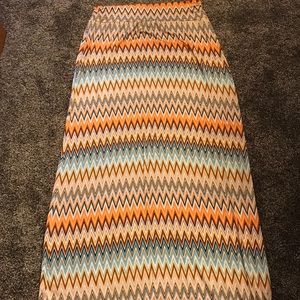Chevron maxi skirt